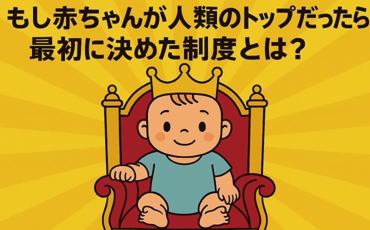 もし赤ちゃんが人類のトップだったら最初に決めた制度とは？