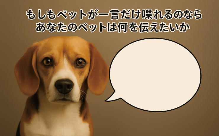 もしもペットが一言だけ喋れるのならあなたのペットは何を伝えたい?