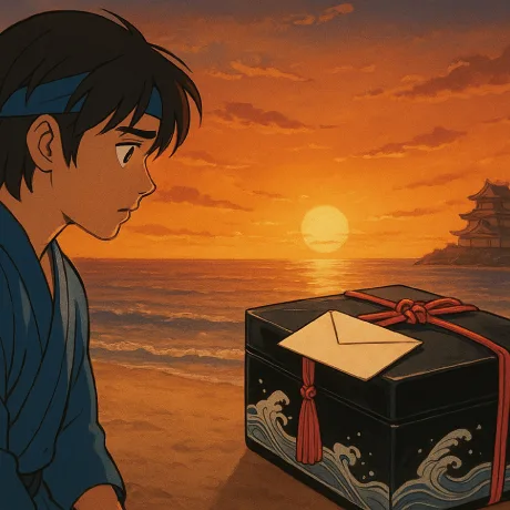 浦島太郎が乙姫からもらった玉手箱には手紙がそえられていました。なにが書かれていましたか？