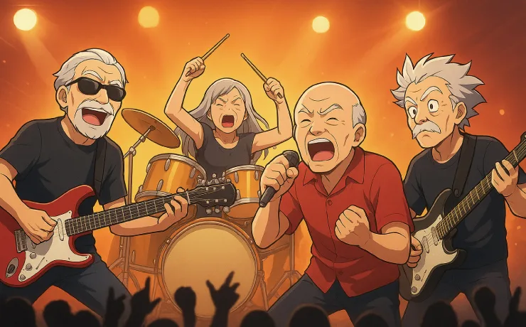 還暦を迎えたロックバンドが衝撃のデビュー！気になるバンド名は？