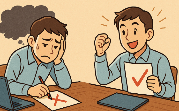 名言もじり。『失敗は成功のもと』この名言をもじって面白くしてください。