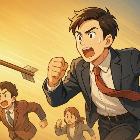 ことわざもじり。『光陰矢の如し』をもじって面白くしてください。