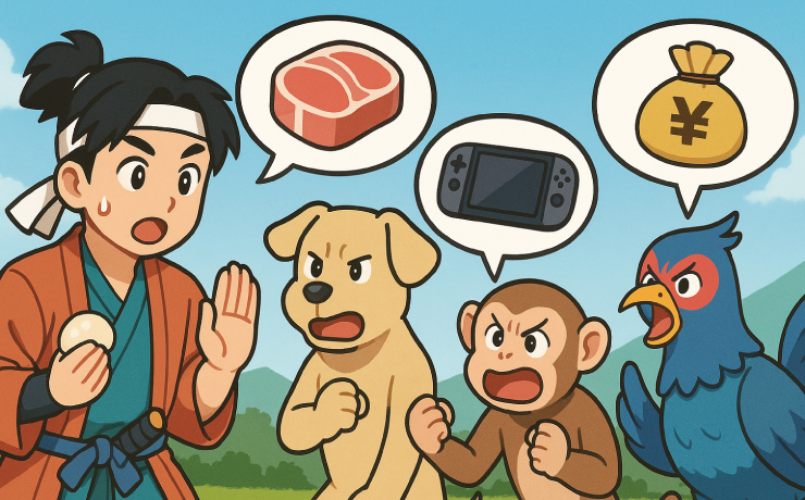 きびだんごだけでお供はできない!犬猿雉が桃太郎に要求したものは何?