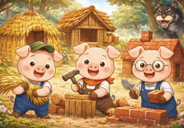 もしも三匹の子豚に四匹目がいたら。どんな家を造りますか?2