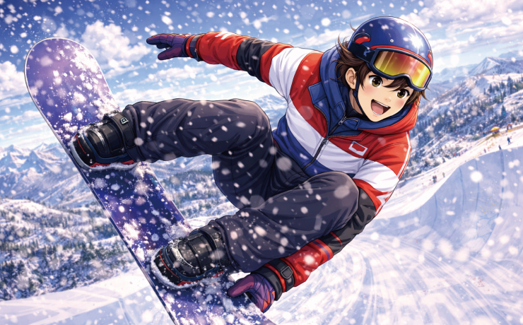 お題133:スノーボードの新技が出来ました!どんな技ですか?