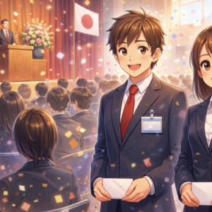 お題156問目：入社式にありがちなことはなんですか？