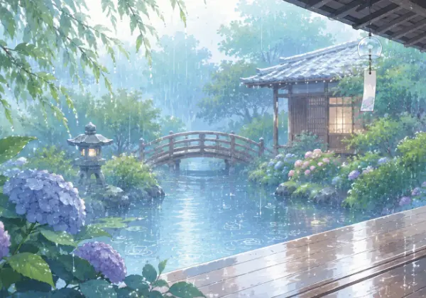 なぞかけ。五月雨とかけて◯◯◯◯とときます。その心は?