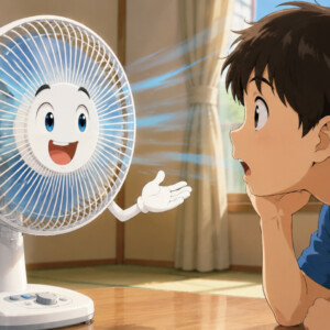 突然しゃべりだした扇風機。第一声は何と言いましたか？