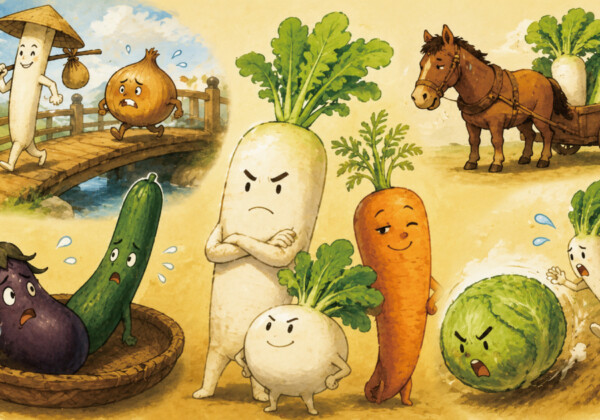 ことわざの一部を野菜に変えて新しいことわざを作ってください