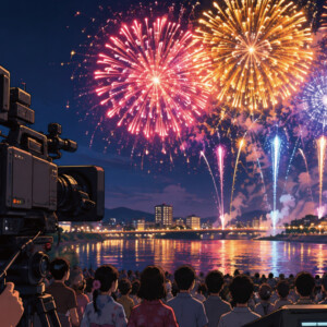 花火大会のテレビ中継で珍事件発生！テレビのテロップに流れた文字とは？
